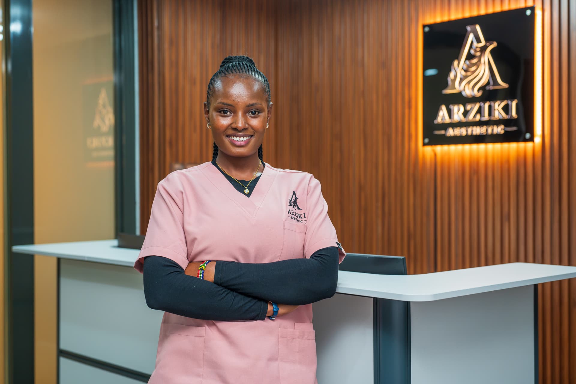 Joyce Wanjiru, Receptionist at Arziki Aesthetics