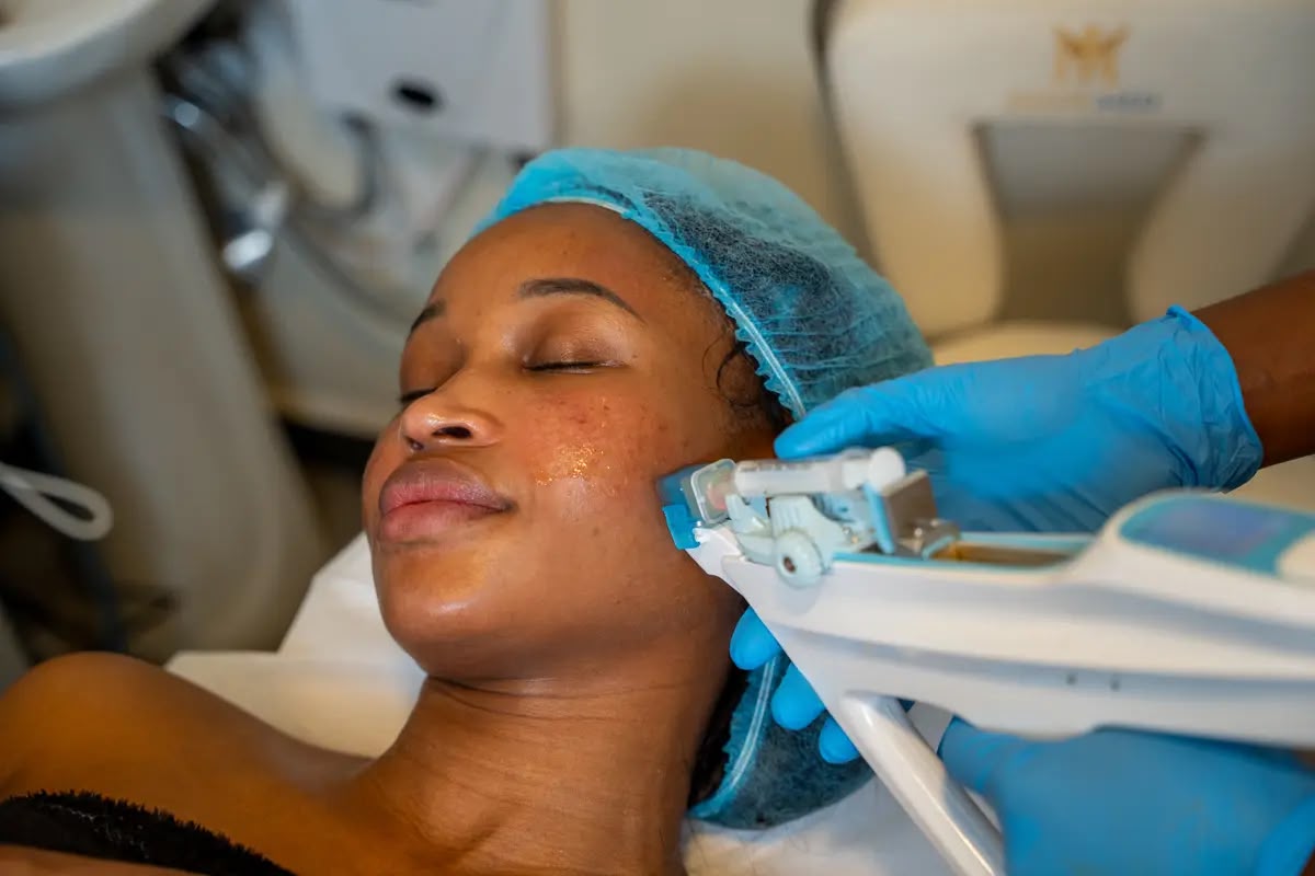 Regenerative facial treatment at Arziki Aesthetics